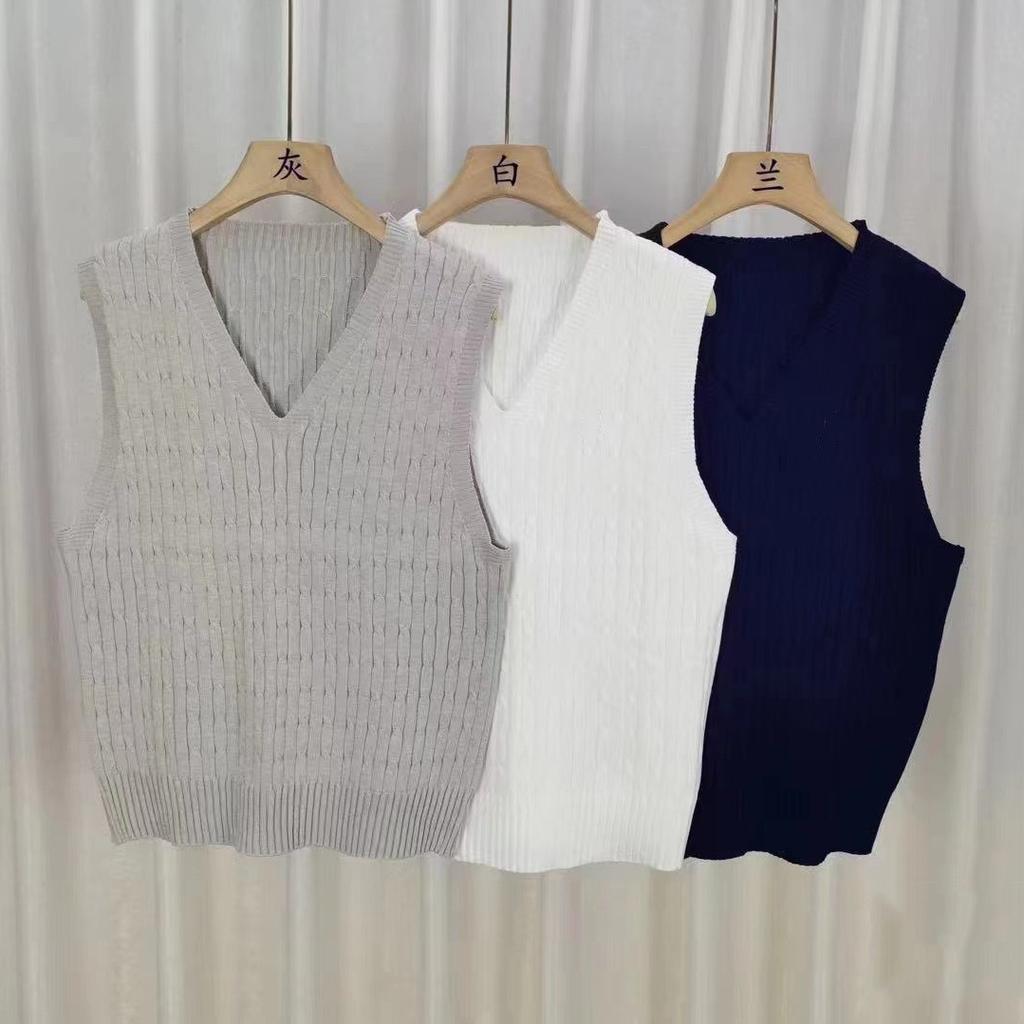 Уникальная вышивка V-образный вырез трикотажный жилет женский свитер весна/осень топ плечо клипса