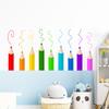Мультяшные красочные наклейки на стену в виде карандашей для детской комнаты, яслей, дома, самоклеящиеся наклейки на стену