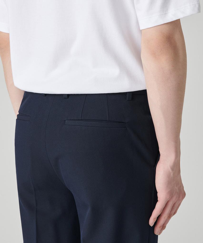 MUSINSA STANDARD Straight Hidden Banding Slacks [Navy]