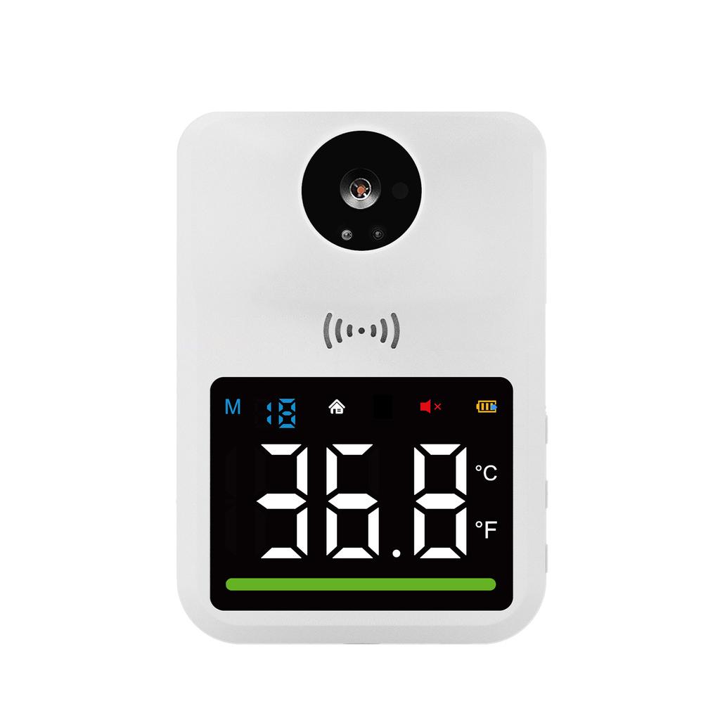 Wall Mounted Non-contact IR Thermometer with Multi-Language Voice Broadcast  Celsius /  Fahrenheit  Auto Measuring