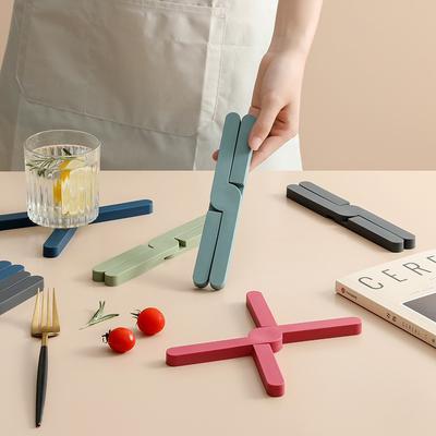 Креативный складной термостойкий коврик X-образной формы, нескользящие силиконовые подставки для кухни, современные настольные коврики