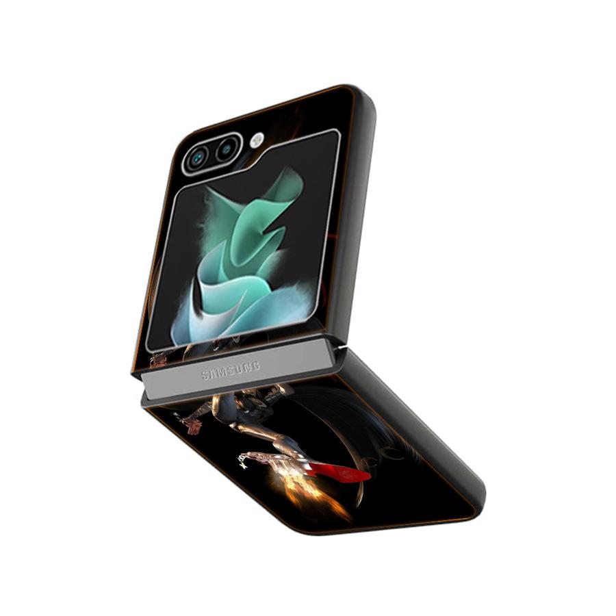 Bayonetta Phone Case For Samsung Z Flip 7 6 5G Galaxy Z Flip4 Z Flip5 Z Flip3 Coque Black Hard PC Shell Protective Cover