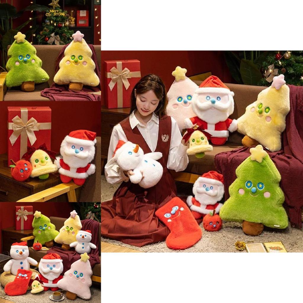 Christmas Santa Plush Toy Decorative Cushion For Kid And Holiday Gift