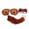 Лисий чехол для лица перчатки хвосты комплект пушистый плюш искусственный мех мягкий приятный для кожи костюм аксессуары животное
