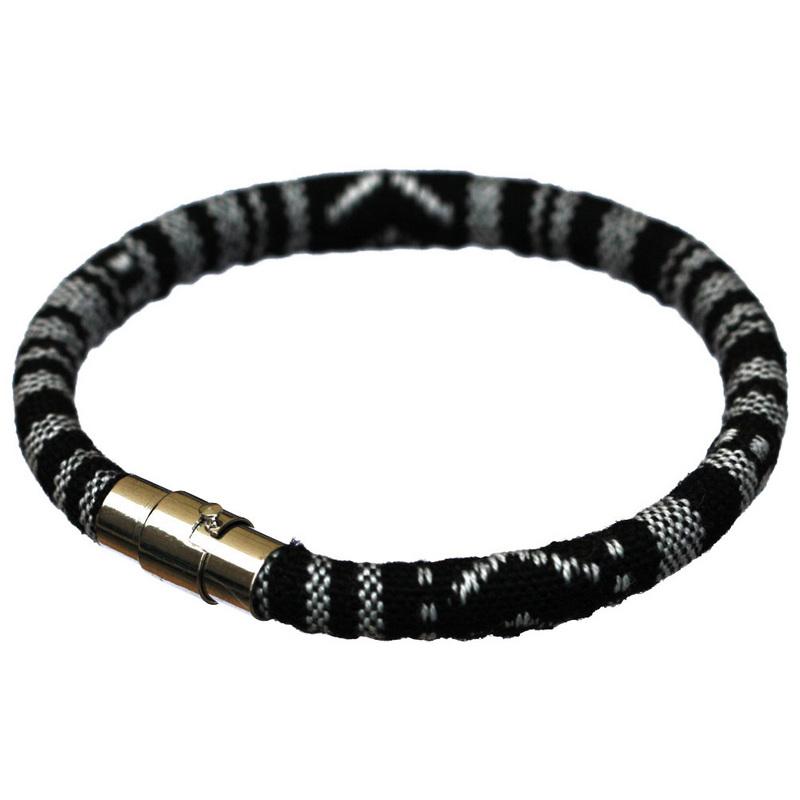 Браслет из нержавеющей стали с магнитной пряжкой, унисекс, в стиле бохо, плетеный хлопковый браслет-манжета ручной работы для мужчин и женщин, браслет на щиколотке для серфера, браслет, браслет