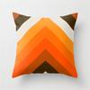 Vibrant Orange Rainbow Sunset Print Pillow Cover Abstract Geometric Lines Pillow Cover Sofa Car Office Cushion Cover Home Decor