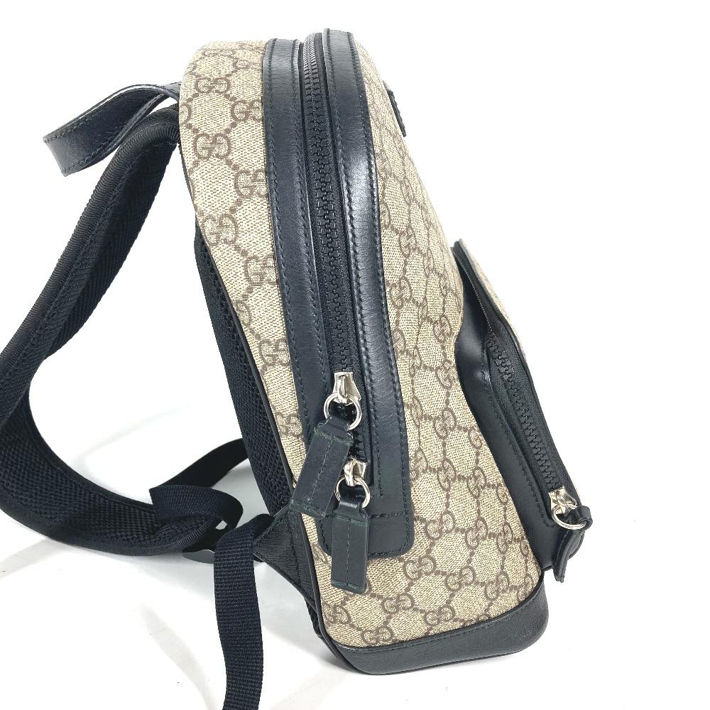 Gucci 429020 Рюкзак с логотипом GG Supreme Бежевый/Черный