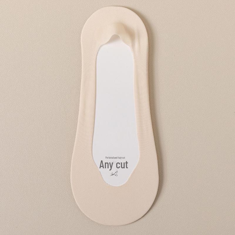 Женские ультратонкие нескользящие летние носки-лодочки: Чистый хлопок, мелкий, с надежной пяткой, подходит для высоких каблуков