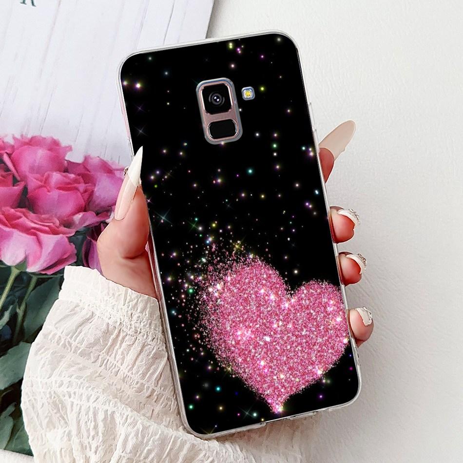 Phone Case For Samsung Galaxy A8+ (2018) SM-A730F / A8 (2018) SM-A530F Elegant Floral Butterfly Soft Silicone TPU Cases