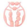 15 Wheels Muscle Roller Pink Circular Leg Clamps PP Multipurpose Handheld Massage Roller for Leg