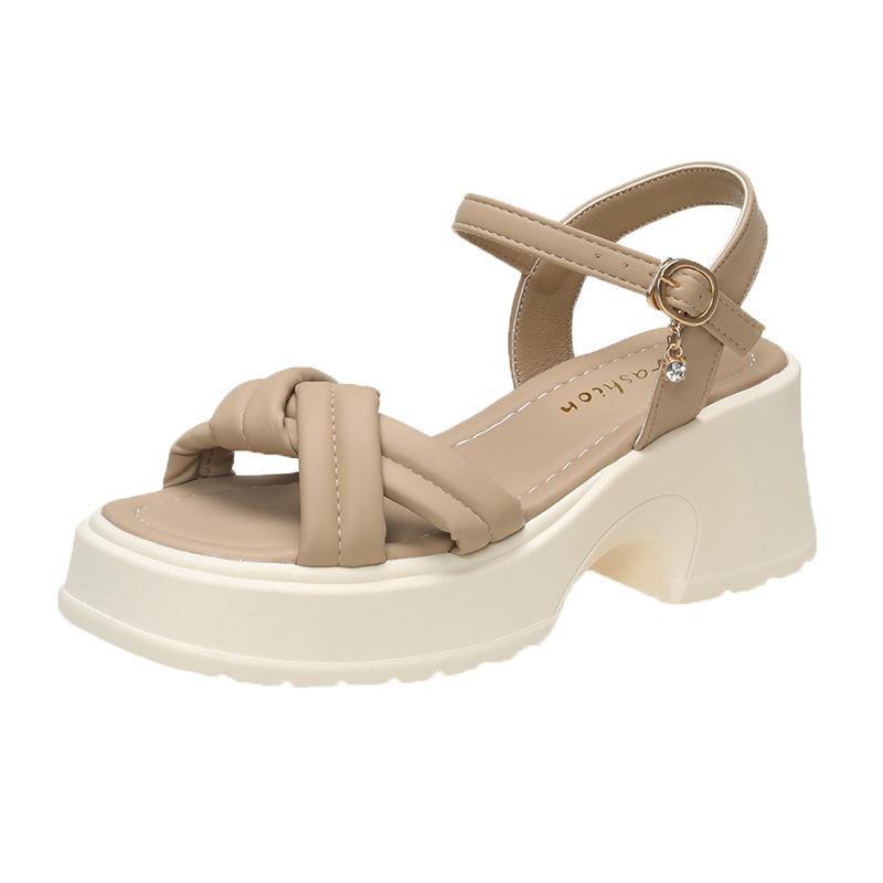 Platform sandals women's 2025 new summer with skirt fairy sandals French beautiful sandals outer wear generation