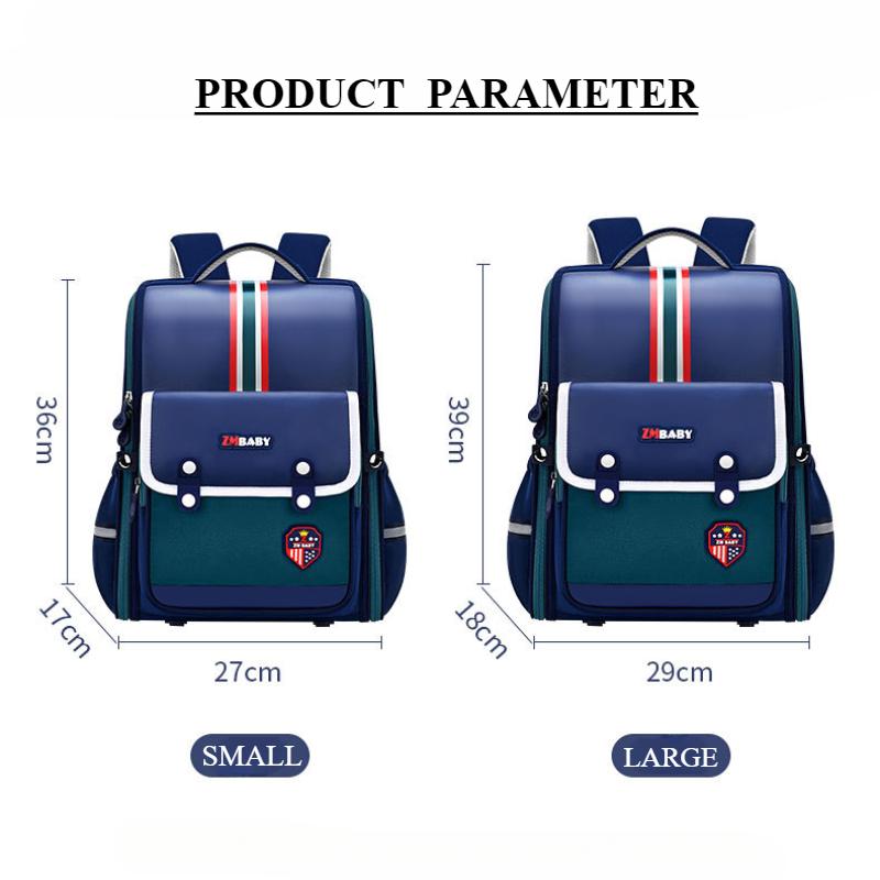 ZMBABY Модный английский стиль осень новый школьный рюкзак для учеников начальной школы интегрированный полностью открывающийся большой вместительный детский рюкзак для мальчиков 1-3-4 классов