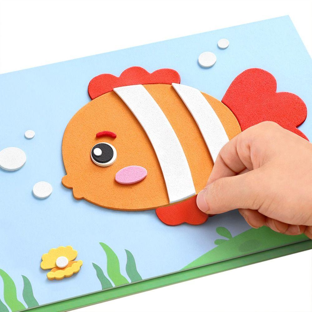 Stereoscopic Montessori  Art Craft Toy Making Material Educational Sticker Toys  Boys Baby Girls