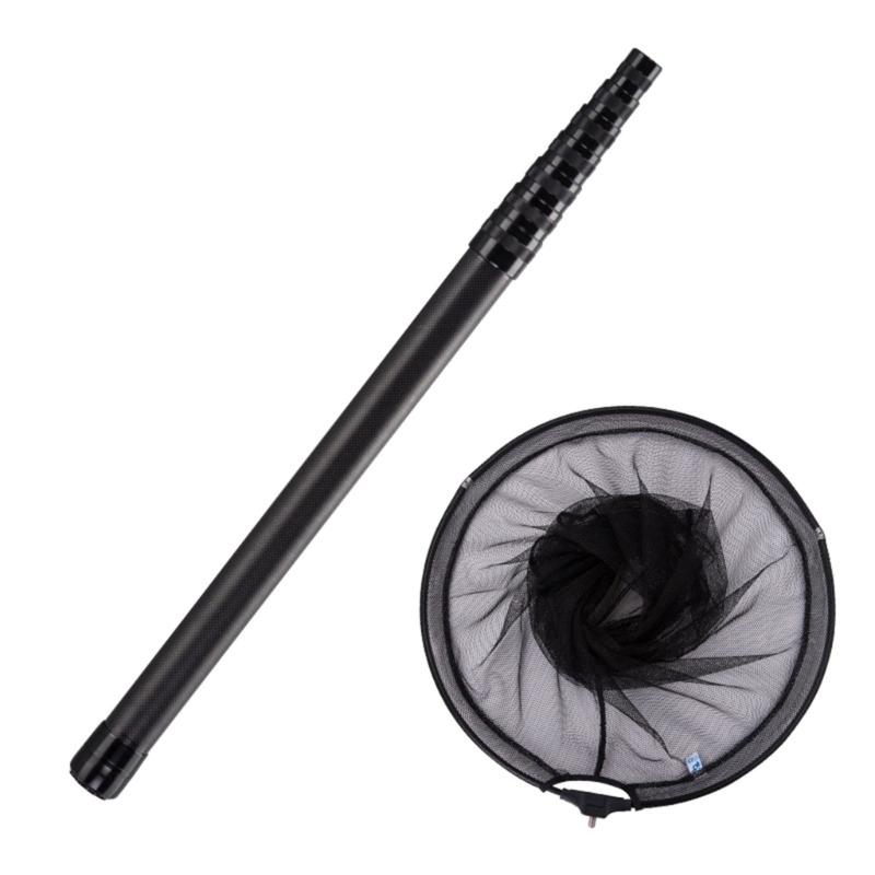 Углеродное волокно Рыболовная подсачек Удилище Рукоятка для рыбалки Удилища Длинная рыболовная сеть Телескопическая рукоятка Складные удилища Прочный