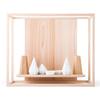 Kamidana No Sato Modern Wall-Mounted Shinto Shrine, Kamisama No Line, SANSHA, All Natural, Full Set
