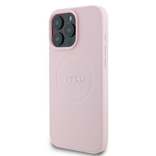 Guess Guhmp15Xpghsmmp Iphone 15 Pro Max6.7 Różowy/Pink Twarde Etui Teksturowany Pierścień Magsafe
