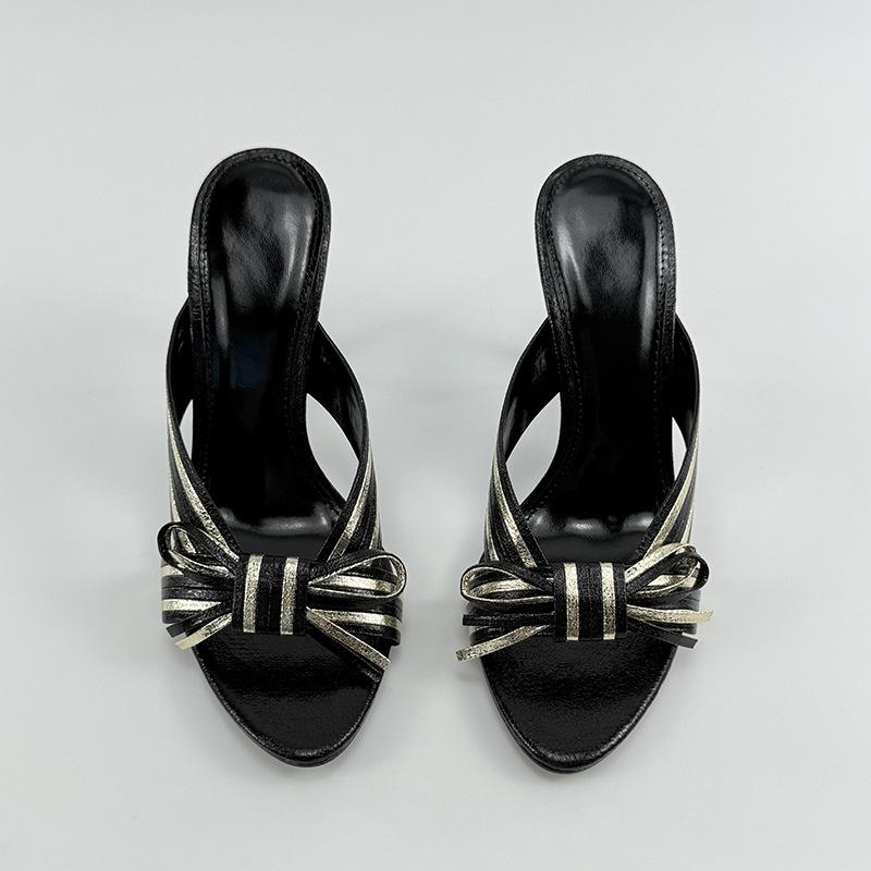 2025 Женские универсальные босоножки и шлепанцы с перекрестными ремешками, круглым носком и высоким каблуком - Мода весна/осень, доступны большие размеры