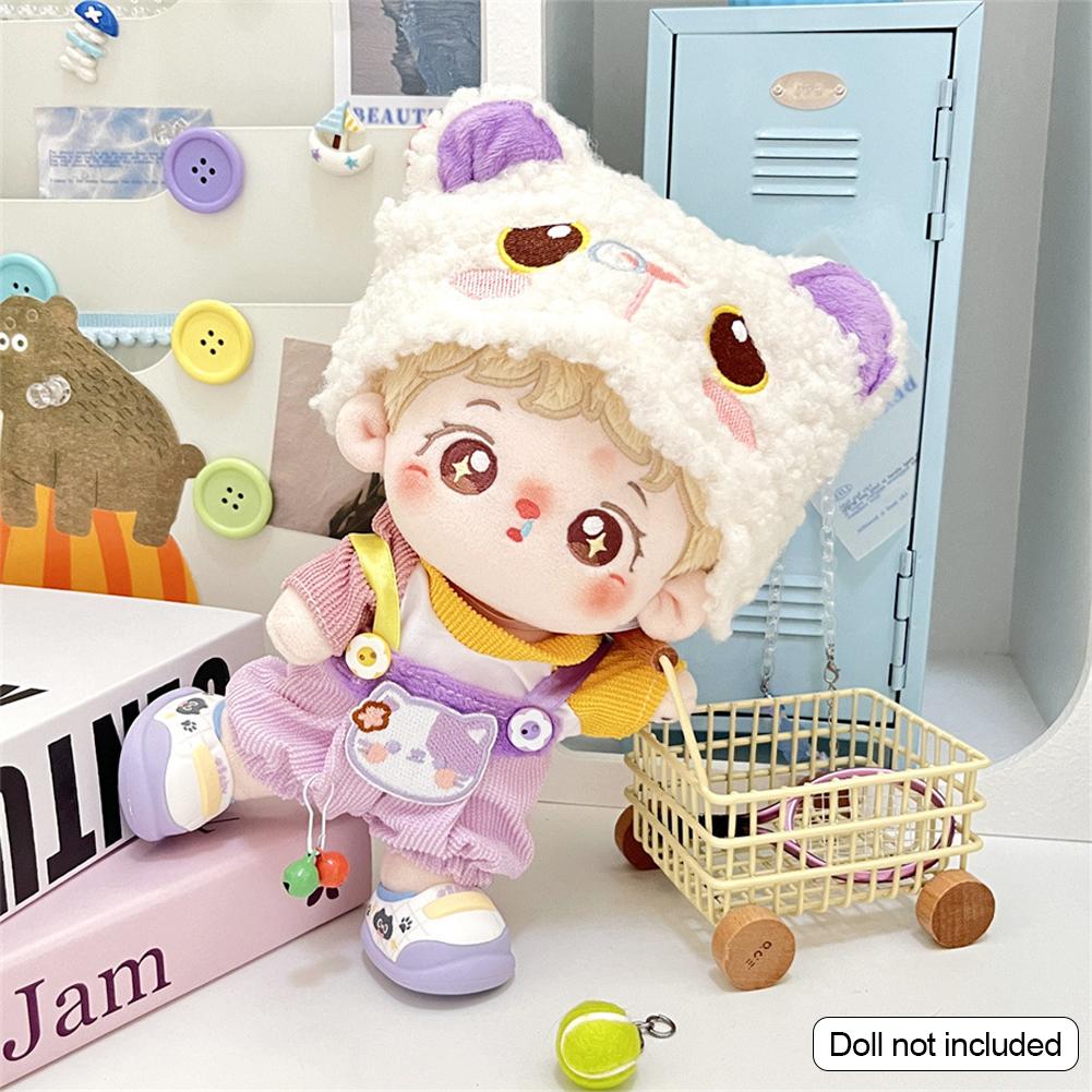 Для 20 см хлопковые комбинезоны для кукол из мультфильмов, сменная одежда для плюшевых кукол, аксессуары для игрового дома, мини-одежда