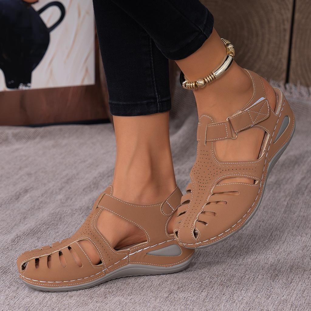 New Women's Peep-Toe Ankle Strap Sandals Summer Block Heel Fashion Shoes