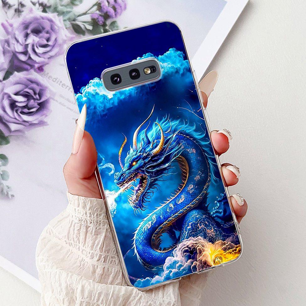 Clear For Samsung S10e Case Cover Luxury Butterfly Love Fashion Flowers Cool Funny Painted Soft Phone Case SM-G970F SM-G9700