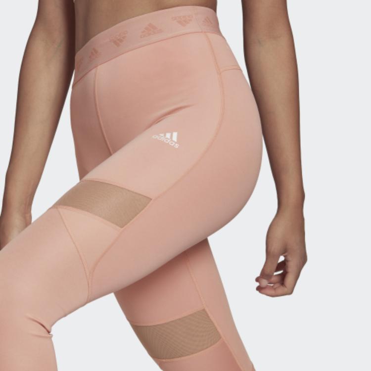Adidas Леггинсы для фитнеса с логотипом и высокой талией, женские леггинсы красного и розового цвета HC2912