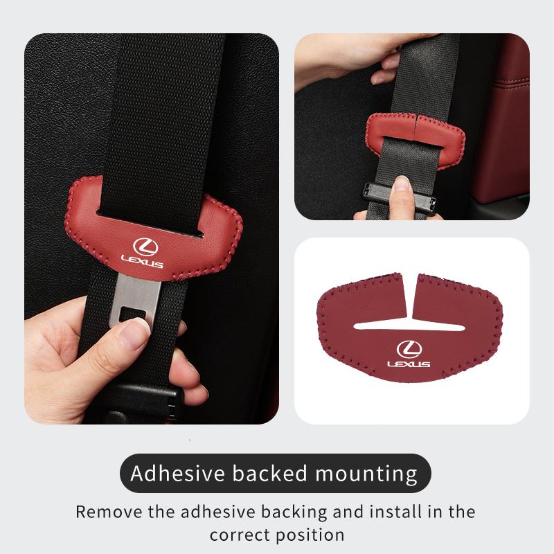 Car Seat Belt Buckle Protector Cover Anti-Scratch Mat Accessories For Lexus IS250 IS200 CT200h GS300 LS430 RX450h LX570 IS300