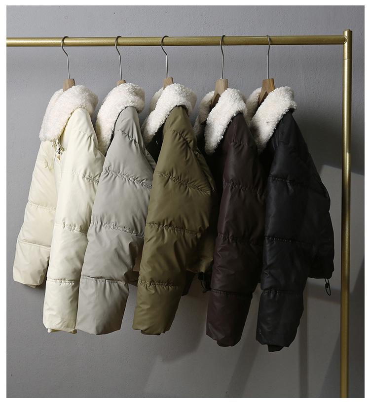 Women's Petite Cotton-Padded Winter Jacket - Short, Thick, Loose Fit