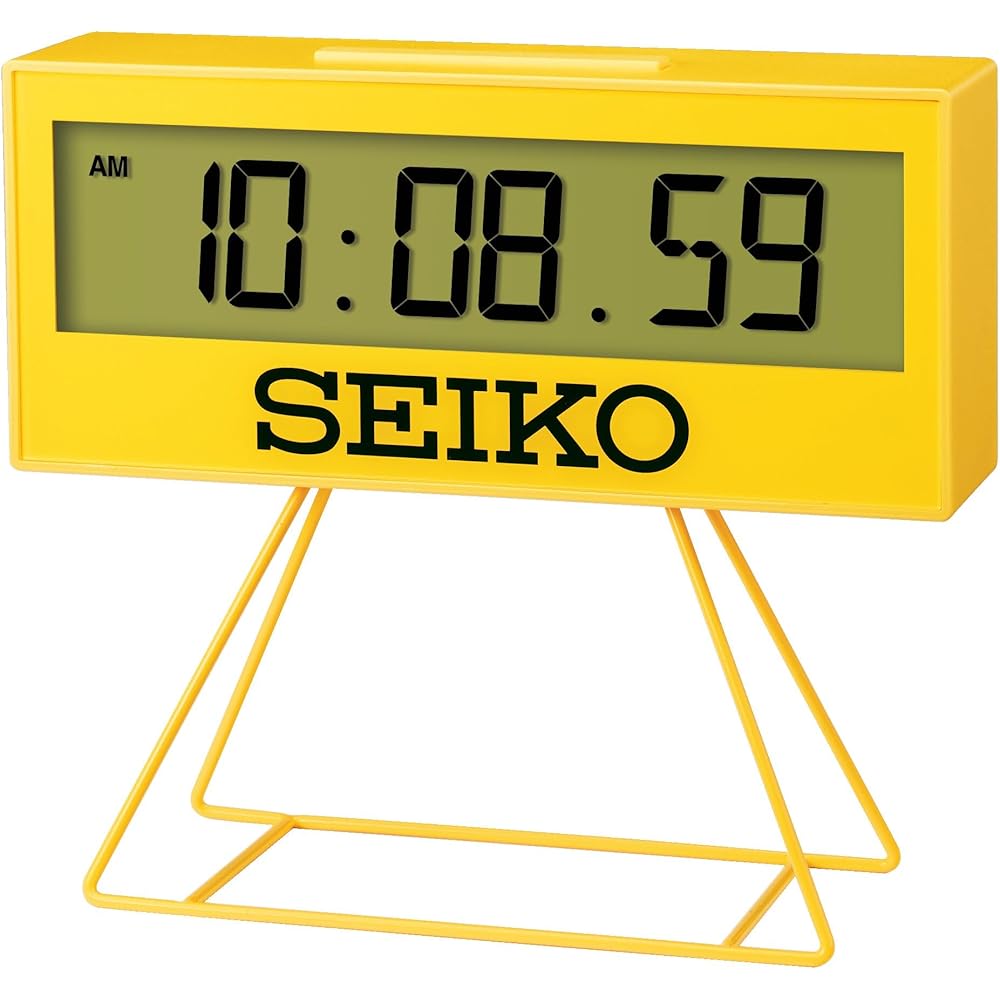 Seiko Будильник, Цифровой Мини-таймер, Желтый, 158 x 176 x 65 мм, SQ817Y