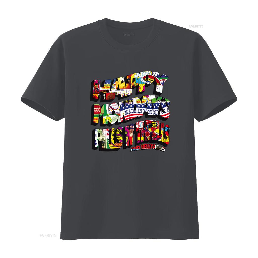 Happy Mondays PILLS N THRILLS Bellyaches Kinky Afro Loose Fit Step On Print T Shirt for USA Market vintage Washed