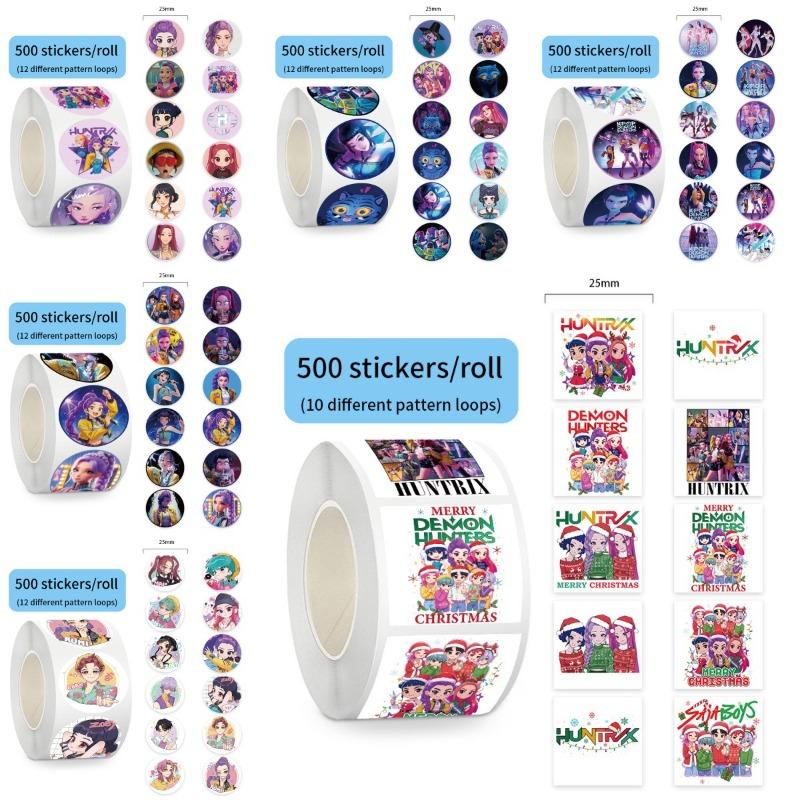 500 шт./рулон Популярные аниме K-Pop наклейки Тема с тиграми DIY Водонепроницаемые наклейки Для скрапбукинга Телефона Багажа Скейтборда Ноутбука Декор