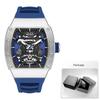 MEGIR Men's Automatic Mechanical Watch with Stainless Steel Case Sillicone Strap Fashion Waterproof Luminous Wristwatch 8604