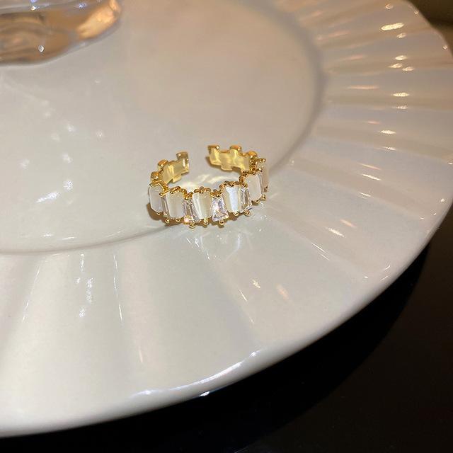 Кольцо Love Inkstone Rhinestone Ring Set Женский уникальный дизайн Модное индивидуальное кольцо Свадебные украшения Подарок на день рождения