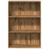 Artisan Oak Bookshelf 31.5 x 11.8 x 44.9 in (80 x 30 x 114 cm) Particleboard