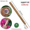 100cm Coir Moss Plant Support Pole with Thickened Wooden Base, 2-Pack