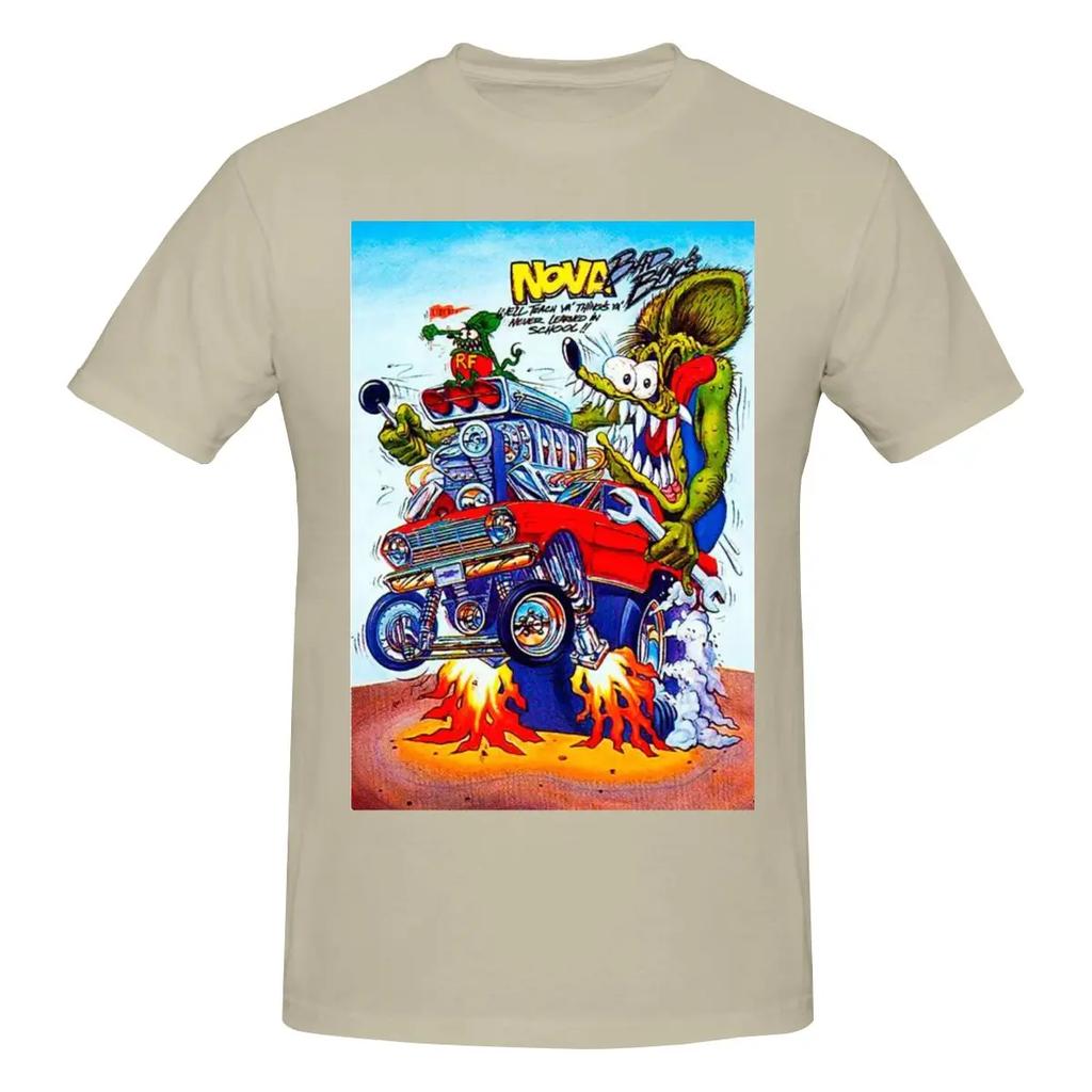 Классическая хлопковая унисекс футболка Rat Fink для мужчин и женщин, Классическая футболка