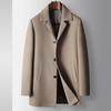 Men's Coat Autumn and Winter Medium and Long Wool Trench Coat Take-off Down Liner Youth Business Double-sided Casual Coat