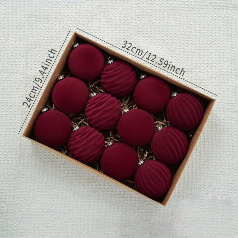 Рождественский шар из флока, плюшевый бархатный рождественский шар, украшение для рождественской елки, подвеска, рождественские украшения, принадлежности