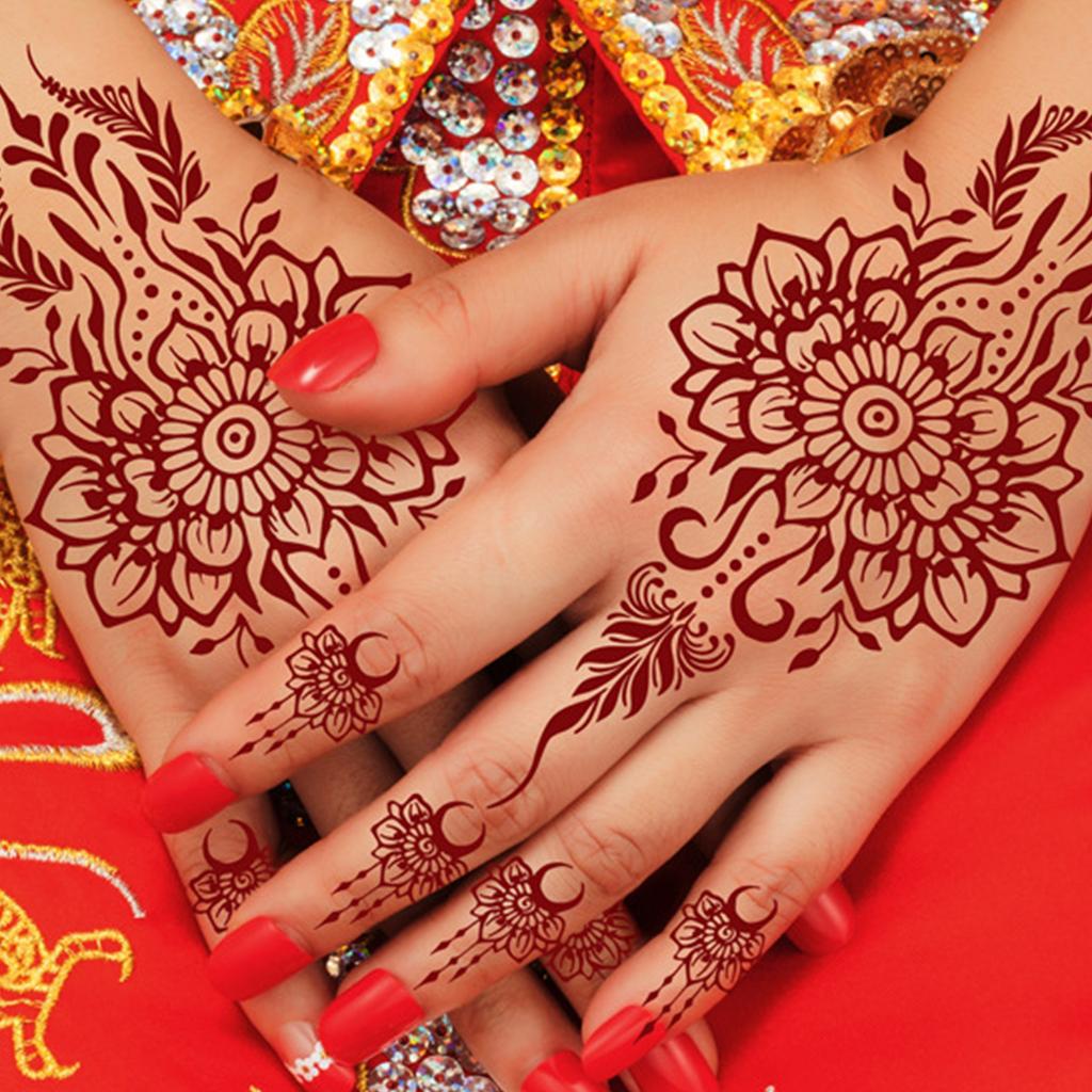 1 лист персонализированных наклеек с цветочным узором, временные наклейки для татуировки на теле, идеально подходящие для вечеринок и фестивалей