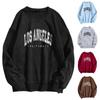 Women's Letter Printed Round Neck Pullover Street Long-sleeved Pullover Sweatershirt