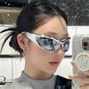 Ретро Y2K Женские Солнцезащитные Очки SportsPunk Солнцезащитные Очки Уникальные Овальные Солнцезащитные Очки Мужские Очки От Солнца Зеркальные Цветные Y2K Очки