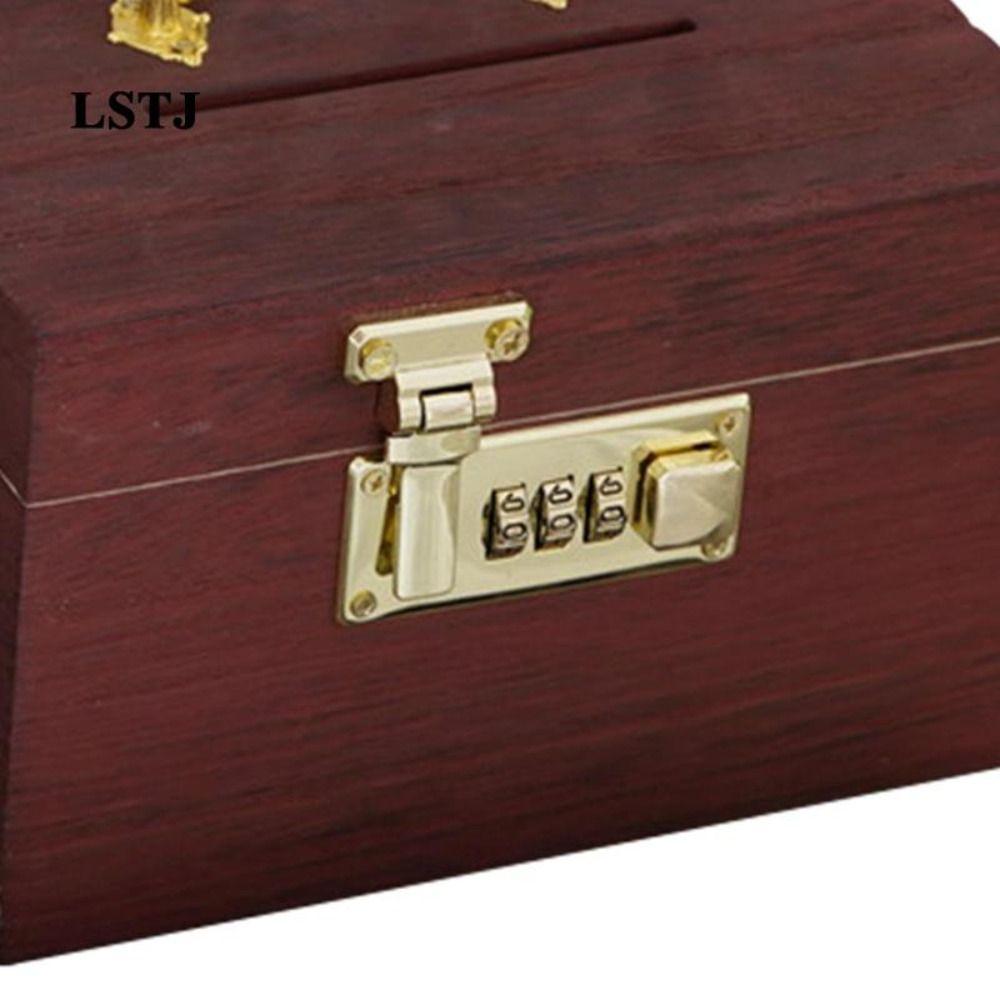 Money Jar Treasure Storage Box Vintage Style Wooden Treasure Chest Box New Piggy Bank Organizer