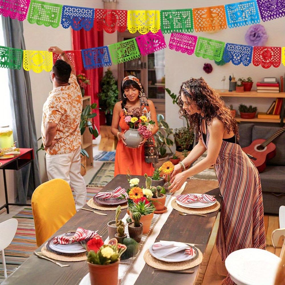 2 шт. Украшения для вечеринки «День мёртвых» 1 шт. Баннер «Фиеста» с 9 флажковым баннером для вечеринки в мексиканском стиле «День мёртвых» Подвесной декор Принадлежности для домашней вечеринки