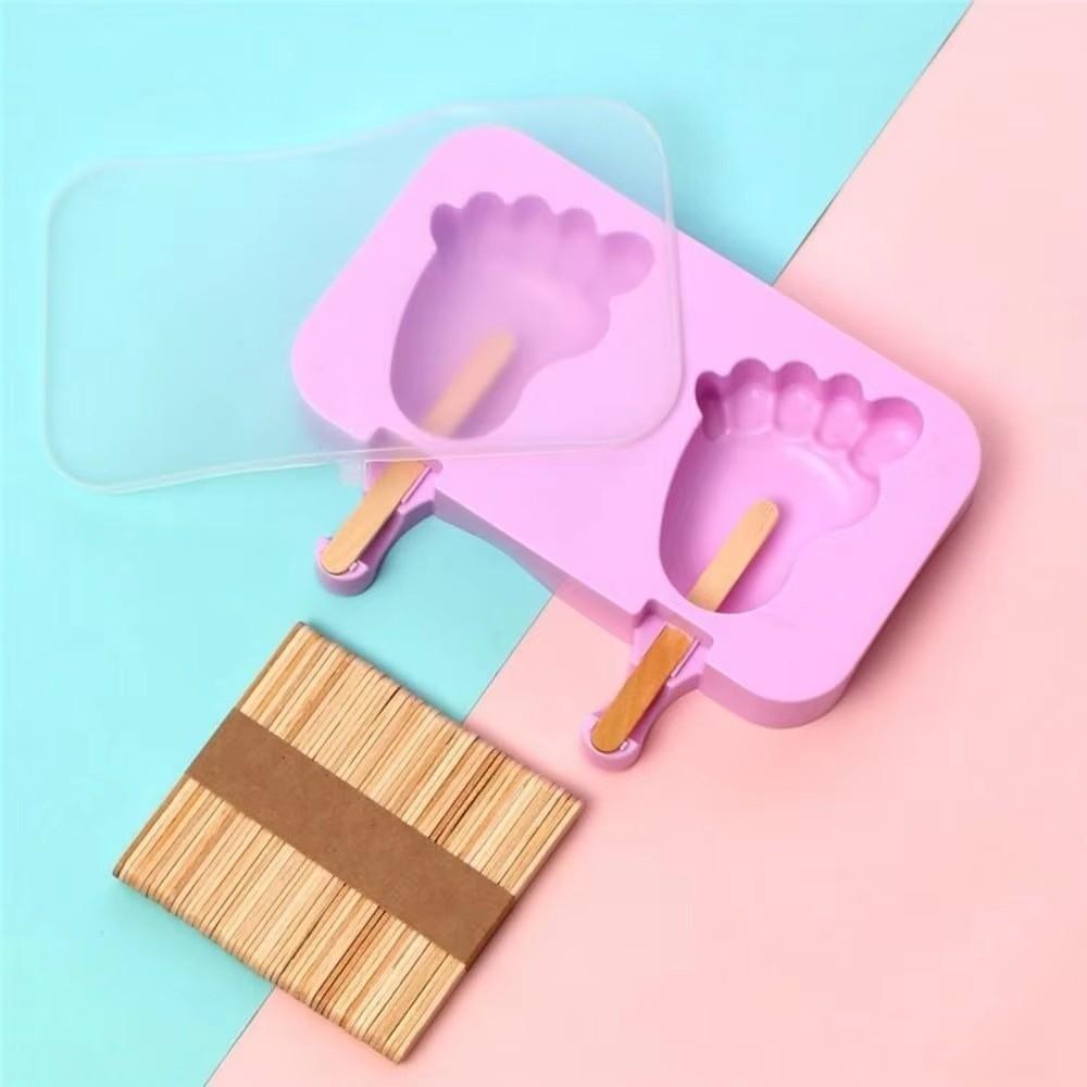 Многоразовая силиконовая форма для мороженого с крышкой DIY Домашняя форма для эскимо Без BPA Легко извлекаемая форма для ледяных палочек
