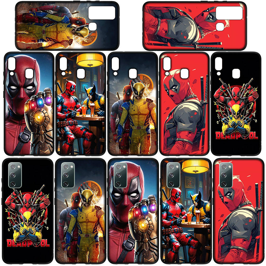 Чехол для телефона для Samsung Galaxy S25 S24 S23 iPhone 16 15 Xiaomi Redmi Note 14 13 12 16E X 11 Pro Max OPPO Moto Huawei A4 Marvel Росомаха Дэдпул Обложка