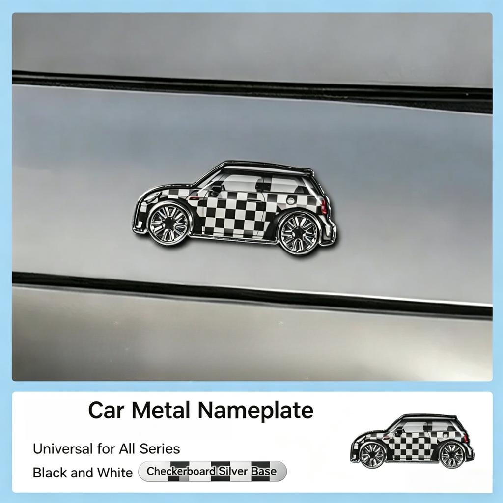 For MINI Cooper Metal Car Badge 3D Shaped Emblem Decal Universal for All MINI Models Waterproof Exterior Decoration
