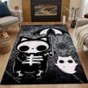 1PC Dark Series Cats and Ghosts Halloween Decor Carpet for Living Room Bedroom Bedside Floor Mat Cloakroom Sofa Area Rugs