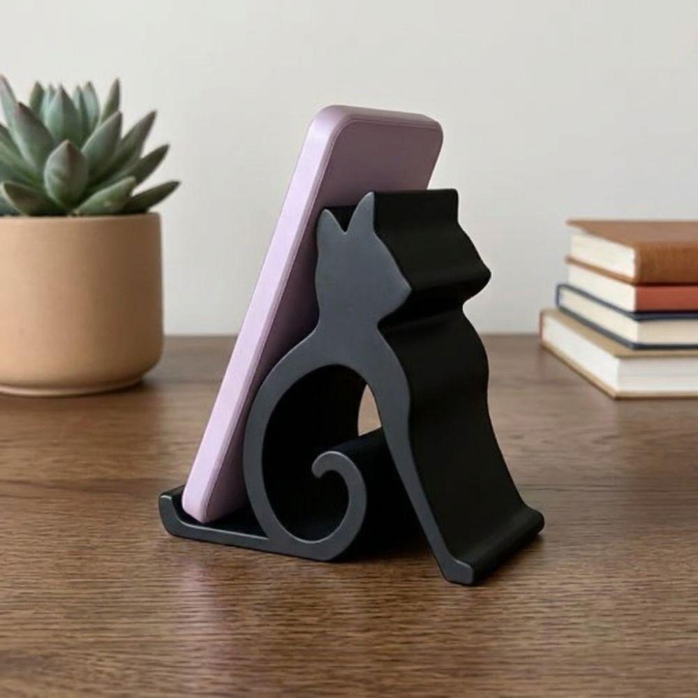 Милый котенок 3D-печать Подставка для телефона Прекрасная настольная подставка для планшета Подставка для визиток Органайзер Маленькие подарки