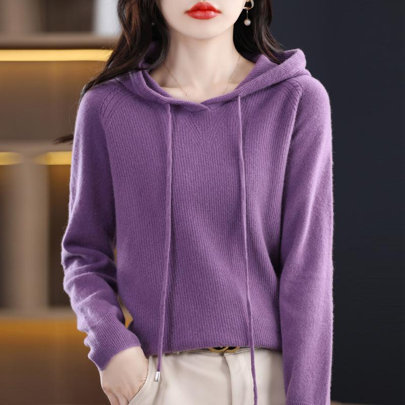 YYFS Женская мода, повседневные однотонные свитера с длинными рукавами и осенне-зимним принтом