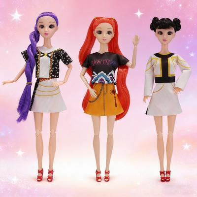 3 шт. K-POP шарнирная виниловая кукла, многосуставная, позируемая фигурка действия со сменной одеждой, коллекционная игрушка для детей и взрослых