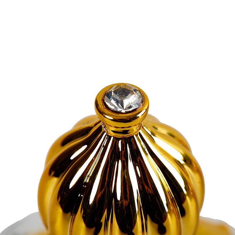 Стеклянный флакон для эфирного масла в форме золотой короны, пустой флакон для духов